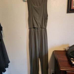 Latched Mama Olive Sleeveless Jumpsuit